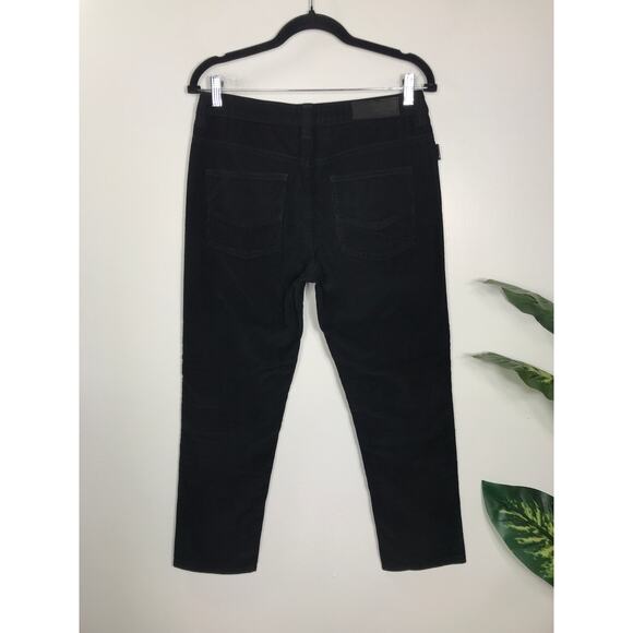 Zadig & Voltaire Boyish Velours Pants Black Corduroy Paneled Edgy Women's M - Picture 7 of 12